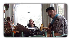 Lisa and Galen playing in the Highlands, NC.